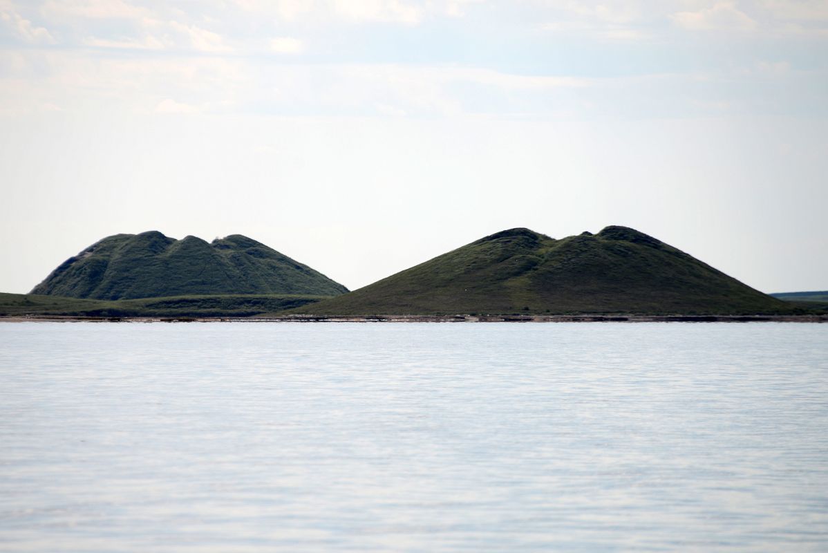 30C Two Pingos From A Beluga Whale Watching Boat Tour On Arctic Ocean Tuk Tour In Tuktoyaktuk Northwest Territories